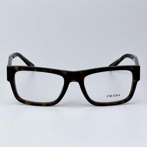 Prada PR15YV 2AU1O1 Women BRAND NEW Eyeglasses Havana Rectangle Unisex
